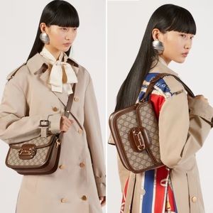 Gucci | Horsebit 1955 Shoulder Bag in GG Supreme/Brown